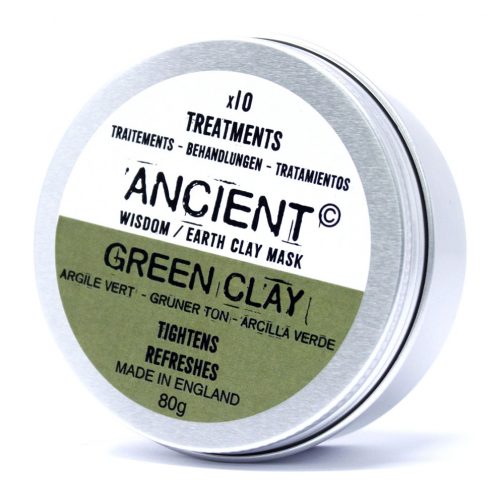 Green Clay Face Mask - 80 g Tightens & Refreshes - Image 2