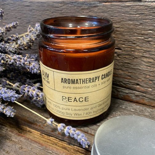 Aromatherapy Candle 100% Lavender & Geranium Essential Oil