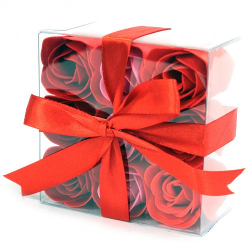 9 Soap Roses - Red