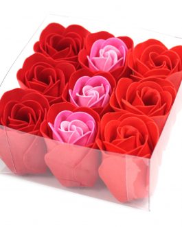 9 Soap Roses – Red