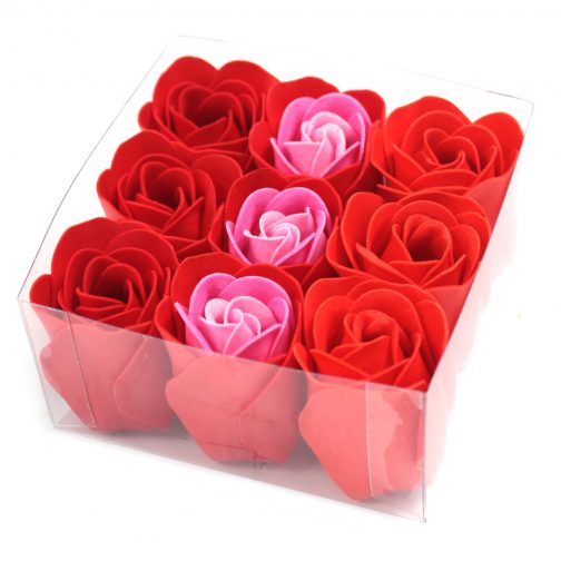 9 Soap Roses - Red - Image 2