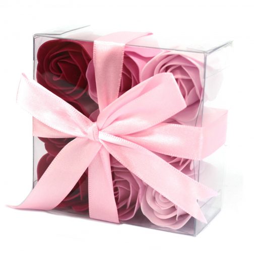 9 Soap Roses - Pink