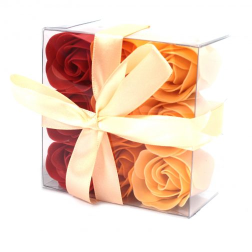 9 Soap Roses - Peach