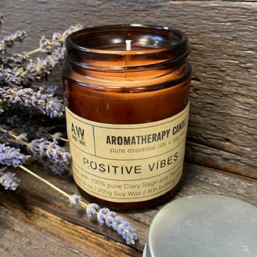 Aromatherapy Soy Wax Candle - 100 % Clary Sage & Peppermint
