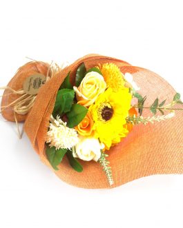 Standing Soap Flower Bouquet – Orange