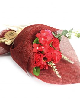 Standing Soap Flower Bouquet – Red