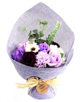 Standing Soap Flower Bouquet – Lilac