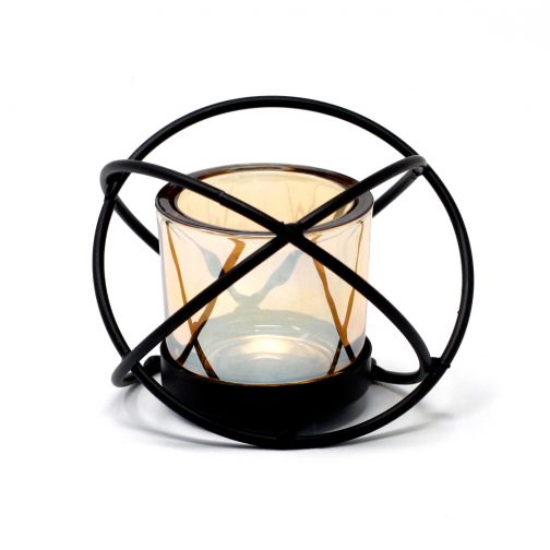 Centrepiece Iron Votive Candle Holder - 1 Cup Ball - Image 2