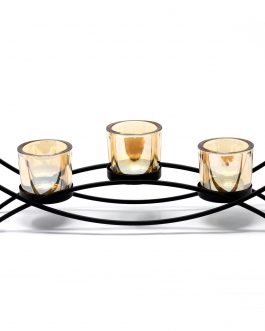 Centrepiece Iron Votive Candle Holder – 3 Cup