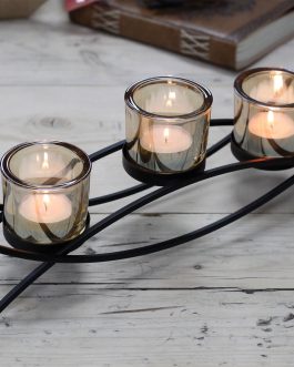 Centrepiece Iron Votive Candle Holder – 3 Cup