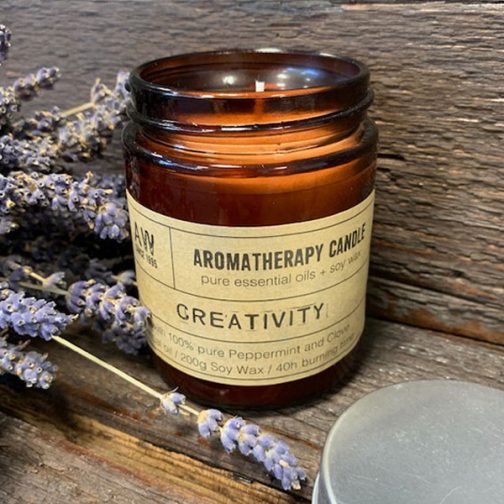 Aromatherapy Candle 100% Peppermint & Clove Essential Oil