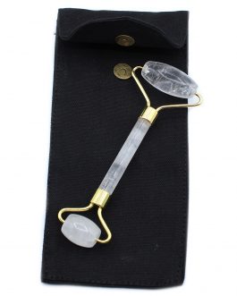 Rock Quartz Gemstone Double ended Face Roller