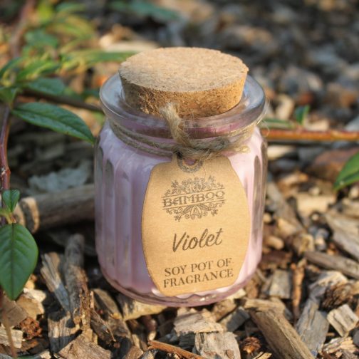Soy Wax Candle Jar x 2 - Violet