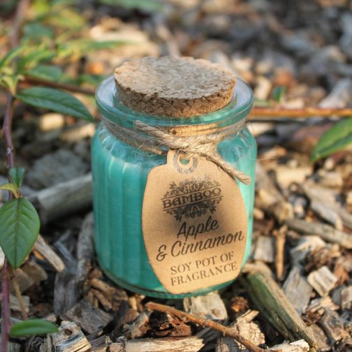 Soy Wax Candle Jars x 2 - Apple & Cinnamon