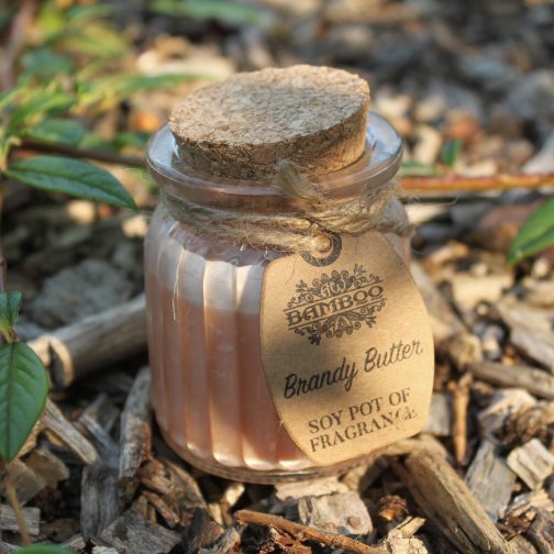 Soy Wax Candle Jars x 2 - Brandy Butter