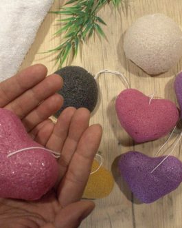 Konjac 100 % Natural Sponge – Rose Heart