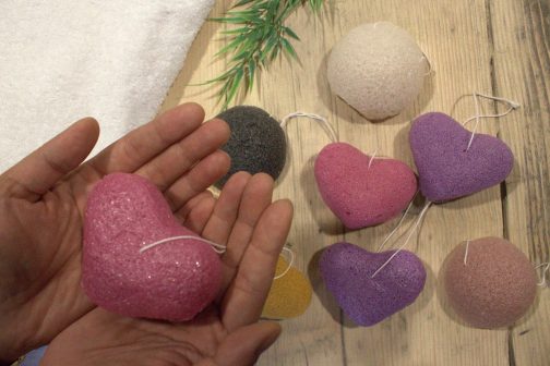 Konjac 100 % Natural Sponge - Rose Heart - Image 2