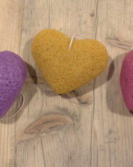 Konjac 100 % Natural Sponge – Yellow Peach Heart