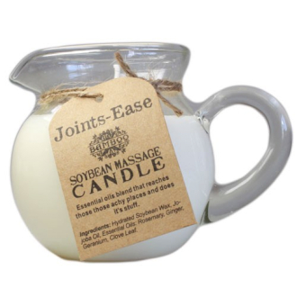Soybean Massage Candle – essential oils to relieve aches in joints & muscles