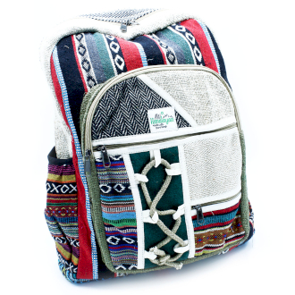Eco friendly Hemp & Cotton Large Backpack Bag  – Rope