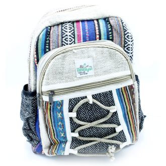 Eco friendly Hemp & Cotton Small Backpack Bag  – Rope