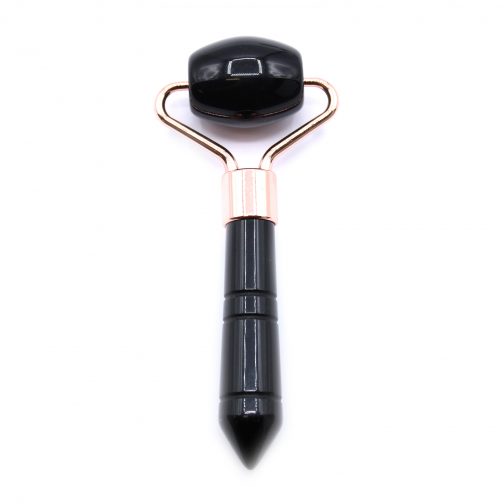 Black Obsidian Gemstone Mini Face Roller 9 cm