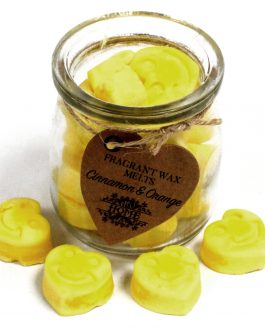 Soy wax melts in jar – Cinnamon & orange