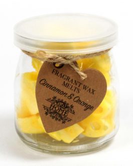 Soy wax melts in jar – Cinnamon & orange