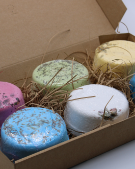 6 Essential Oil Large Bath Bomb Fizzer Set – Mix 1