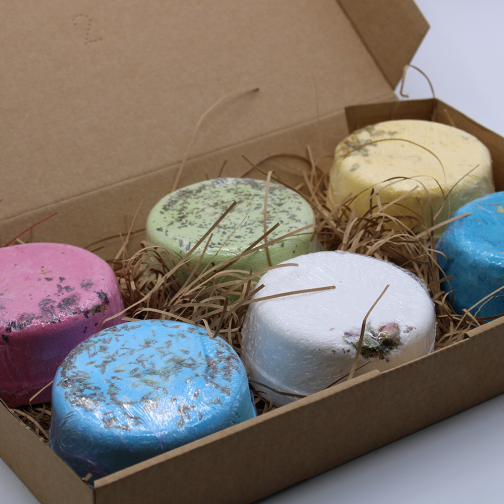 6 Essential Oil Large Bath Bomb Fizzer Set - Mix 1