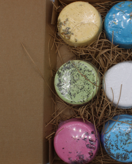 6 Essential Oil Large Bath Bomb Fizzer Set – Mix 1