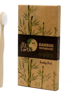 Bamboo Toothbrushes family pack of 4 – Cruelty free & Vegan