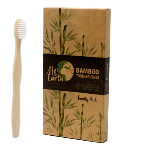Bamboo Toothbrushes family pack of 4 - Cruelty free & Vegan