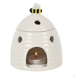 White Beehive Ceramic Tealight Burner