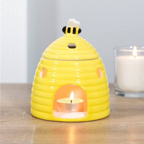 Yellow Beehive Ceramic Tealight Burner - Image 4