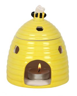 Yellow Beehive Ceramic Tealight Burner