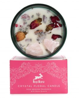 Hop Hare Rose Quartz Crystal Candle – The Lovers