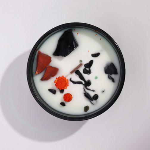 Hop Hare Red Jasper Crystal Candle - The Devil - Image 3