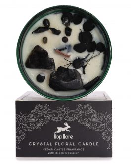 Hop Hare Black Obsidian Crystal Candle – The Knight of Swords