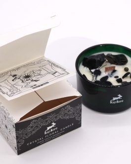 Hop Hare Black Obsidian Crystal Candle – The Knight of Swords
