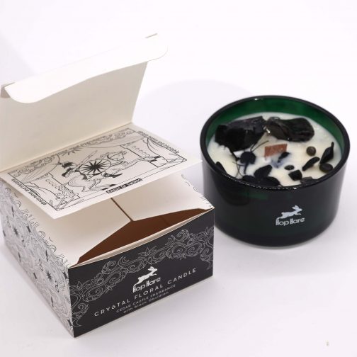 Hop Hare Black Obsidian Crystal Candle - The Knight of Swords - Image 2